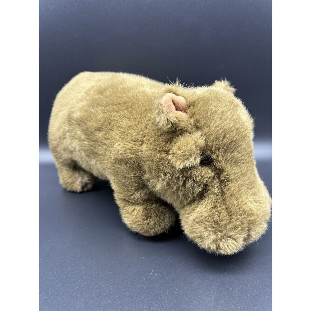 Vintage Chosun Hippo Brown Plush Stuffed Animal Baby Calf 12"